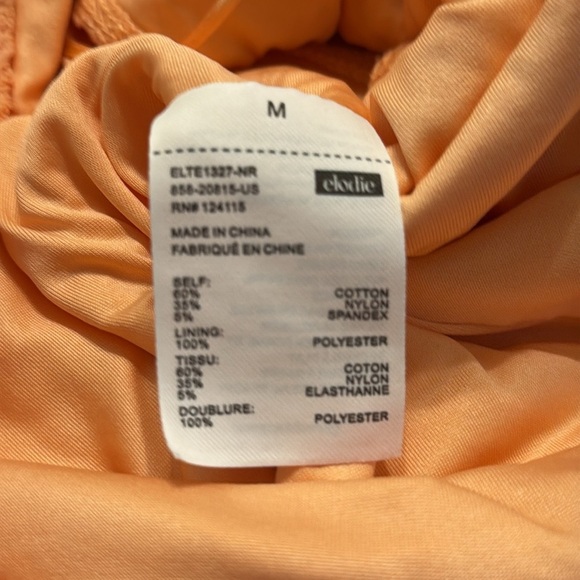 Elodie - V-NECK TEXTURED BODYSUIT IN ORANGE Size M - NWT - Picture 8 of 8